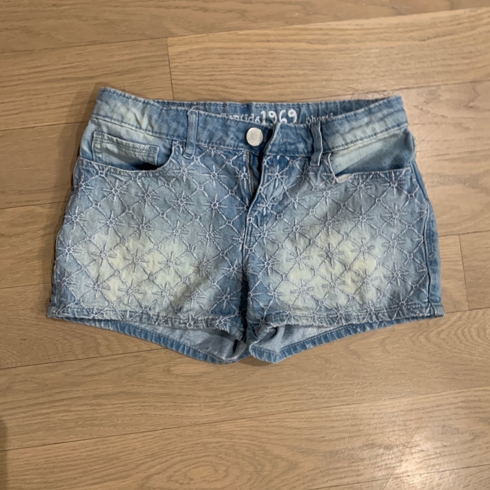 Gap Kids Shortie Patterned Denim Shorts